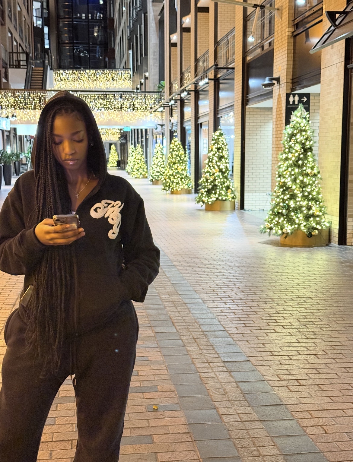 Black ''love'' pants