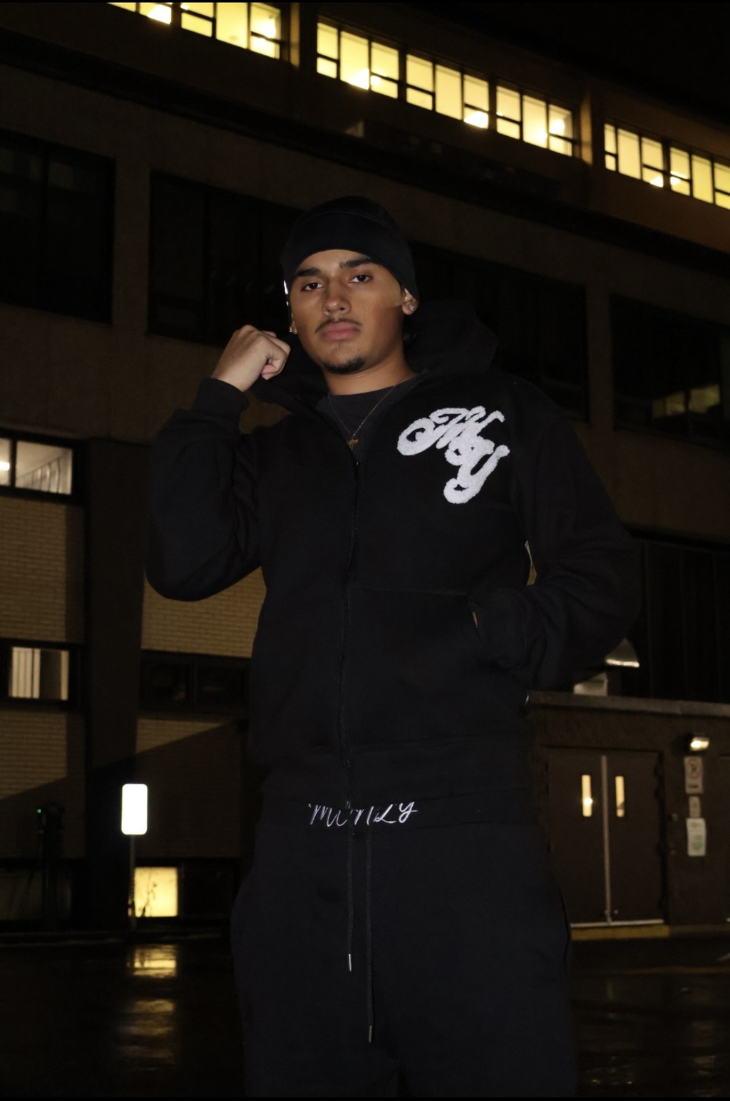 Black ''love'' pants