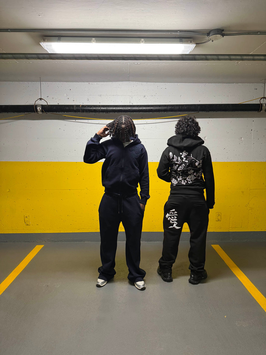 Black sakura hoodie