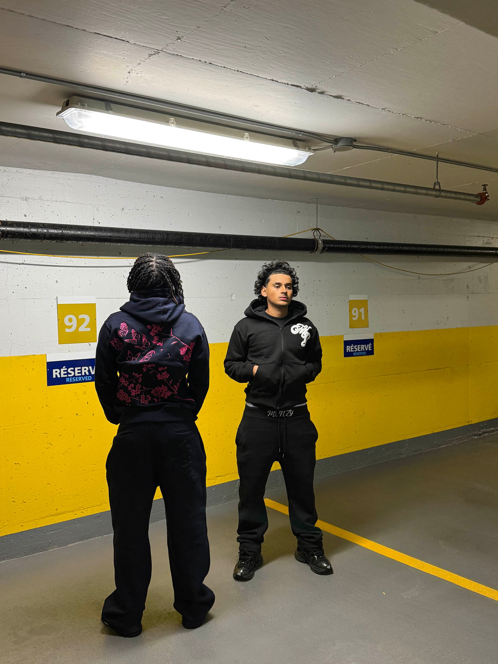 Black ''love'' pants